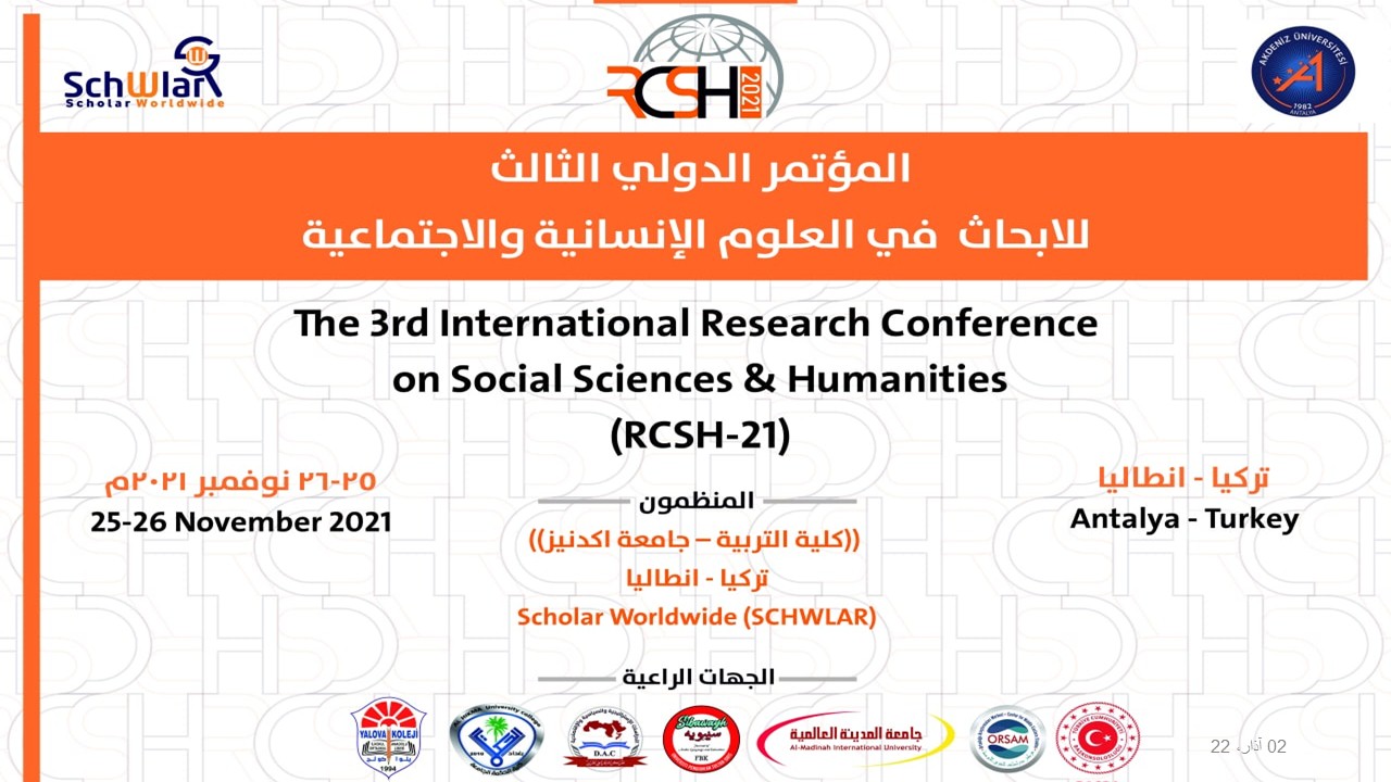 The 3rd International Research Conference on Social Sciences & Humanities (RCSH-21)